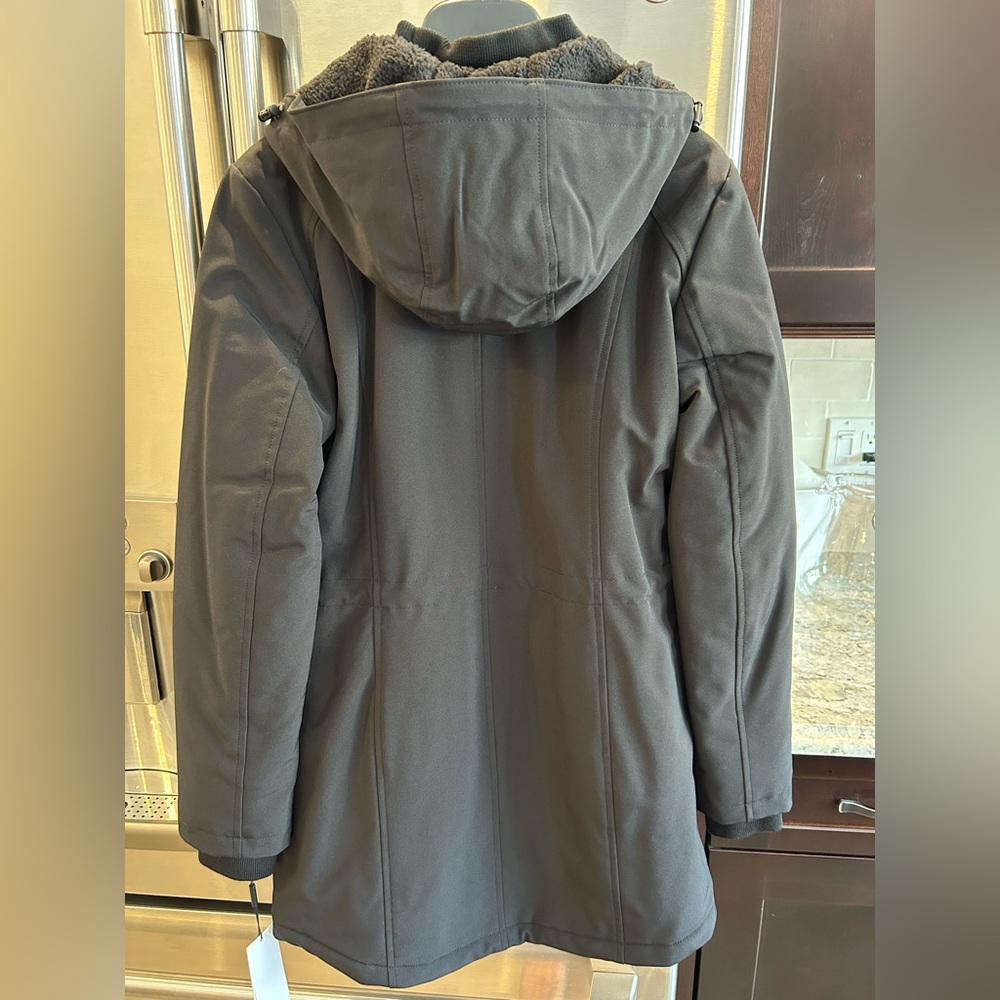 Calvin Klein Women’s Hooded Faux-Fur-Lined Anorak Raincoat S - Picture 14 of 16